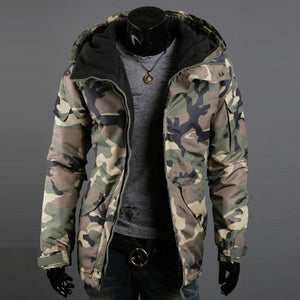 Elevate Your Style with the British Camouflage Trend Men's Hooded Jacket