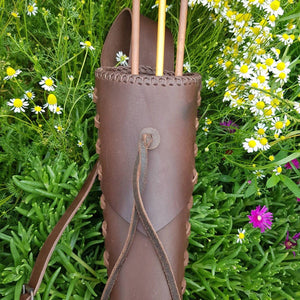 Unleash Your Inner Archer with the Leather Woven Back Quiver