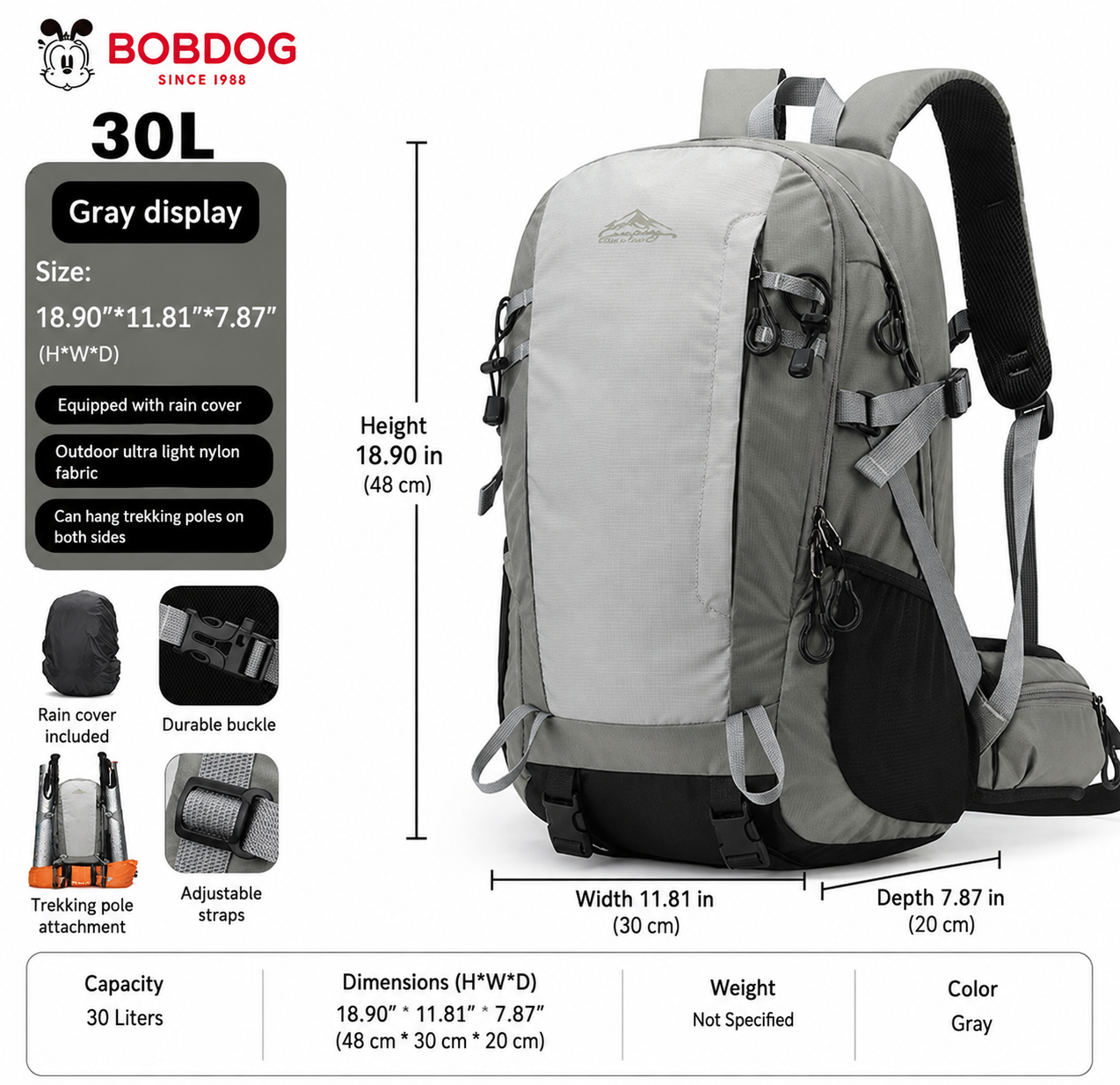 Lightweight Outdoor Casual Hiking Backpack